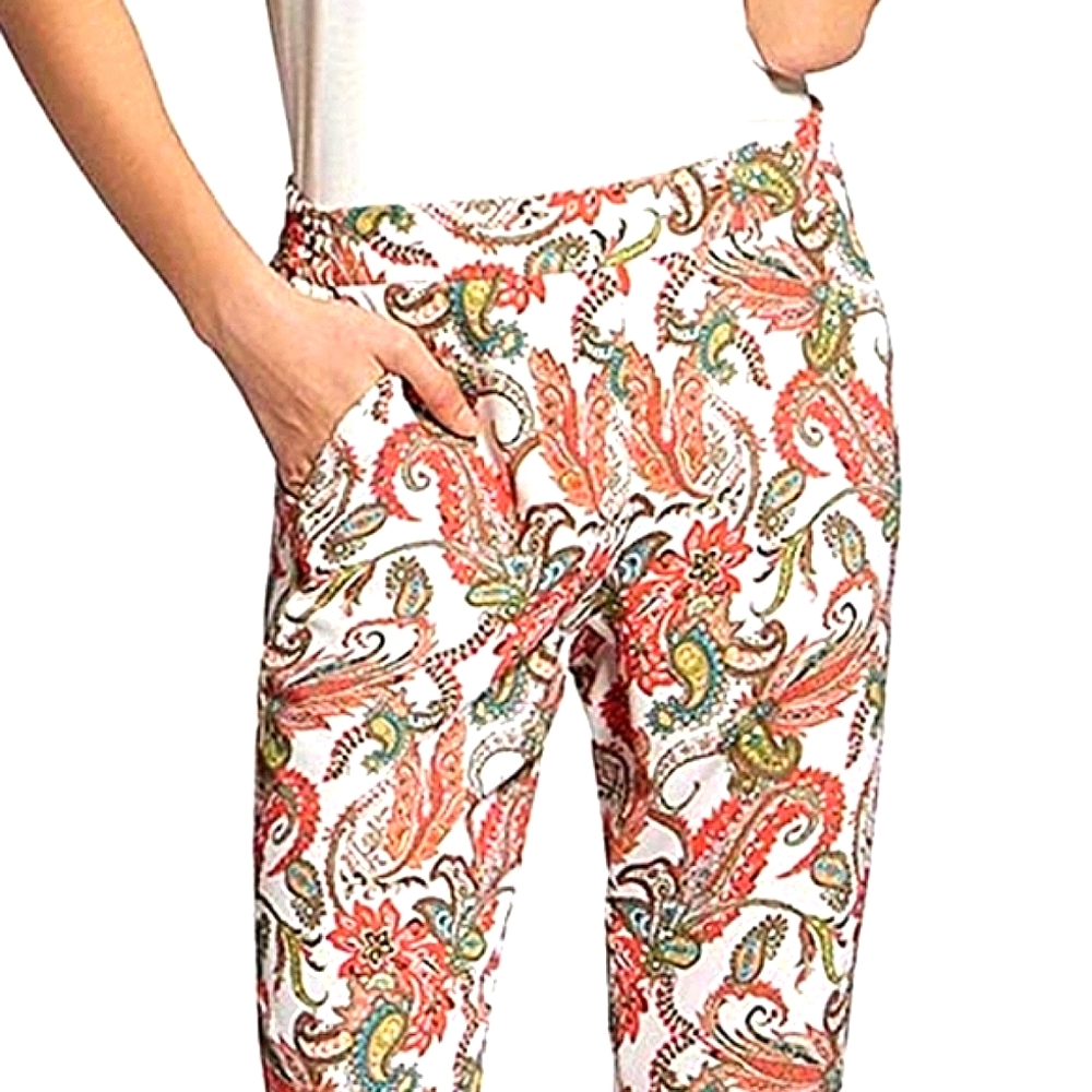 BASLER Paisley Print Glitter Straight Leg Pants💫 Polish Made - Picture 4 of 5
